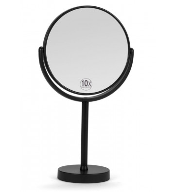 Black magnifying mirror Ø17cm