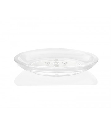 Soap dish in oval acrylic 13x9cm