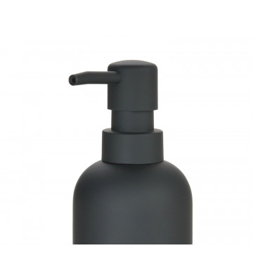 Dispenser in matt black color and texture Ø7x19 cm