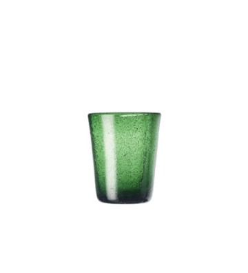 Green Glass Magma Water Glass 260ml - Nardini Forniture