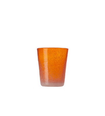 Orange Glass Magma Water Glass 260ml - Nardini Forniture