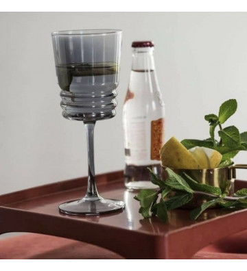 Bicchiere vino Anelli in vetro grigio 270ml - Nardini Forniture