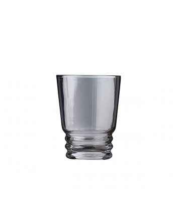 Water Glass 380ml Grey Glass Rings - Nardini Forniture
