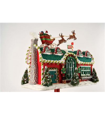 Hand-decorated Santa Claus mailbox 131cm