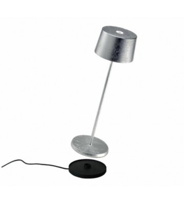 Olivia Table Lamp Pro silver leaf - Poldina Zafferano - Nardini Forniture