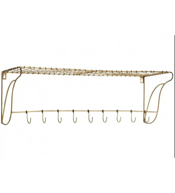 Wall mounted gold coat rack 76x26,5x24cm - Nardini Forniture