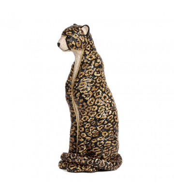 Leopardo decorativo di paillettes oro e nero 60cm - Goodwill - Nardini Forniture