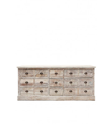 Chest of drawers in pickled pine wood 85x55x200cm