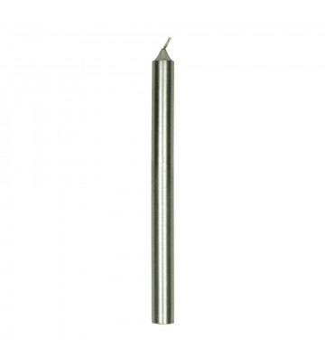 Long silver candle H25cm - Pomax - Nardini Forniture