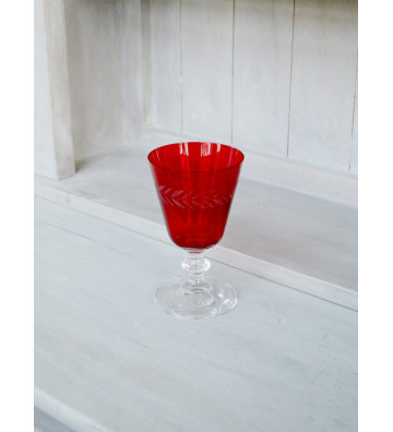 Red glass wine glass cup - Chehoma - Nardini Forniture