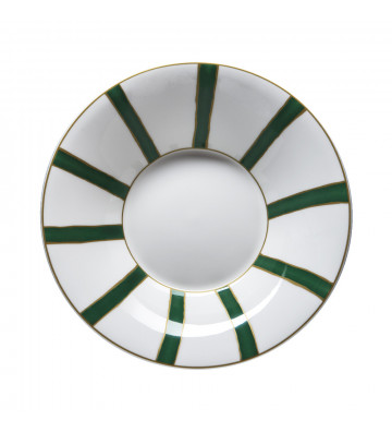 Plate Fondo striche verde Ø22cm - Geminiano Cozzi Venezia