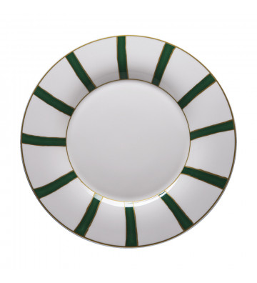 Plate green strips Ø28cm - Geminiano Cozzi Venezia - Nardini Forniture