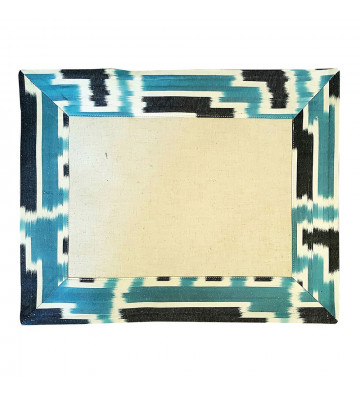 Ikat Towels Blue and black linen 40x50cm - Les Ottomans - Nardini Forniture