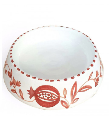 Ciotola small rossa per animali in ceramica decorata a mano - Les Ottomans - Nardini Forniture
