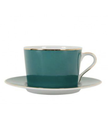 Emerald ginger teacup and gold 37cl - Cote table - Nardini Forniture