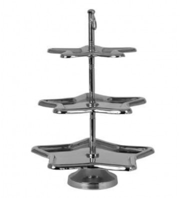 Silver star stand 3 floors H48cm - Cote table - Nardini Forniture