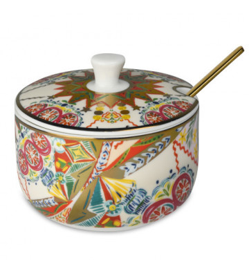 Colorful fantasy sugar bowl Ø 9 X H8.5 CM - Baci Milano - Nardini Forniture