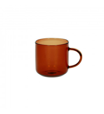 Coffee cup in orange glass