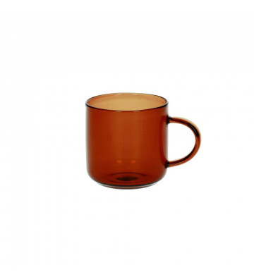 Orange glass coffee cup