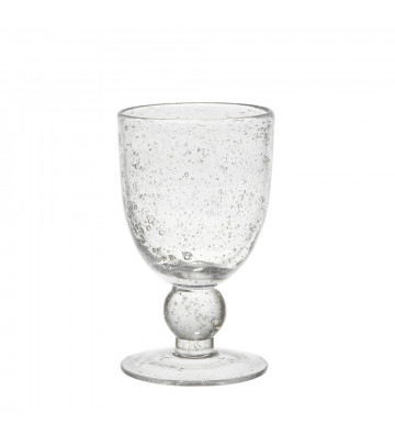 Glass glass wine glass transparent bubbles Ø9xH15cm - Pomax - Nardini Forniture