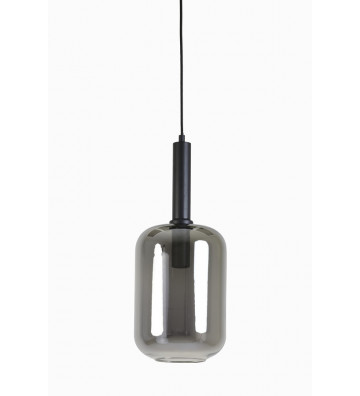 Suspension lamp Lekar glass fume Ø22x52cm - Light&Living - Nardini Forniture