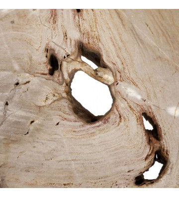 Coffe Table Barrymore in acciaio e legno fossile chiaro - Eichholtz - Nardini Forniture