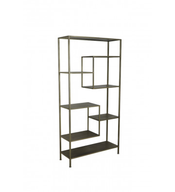 Etagere library Yvana gold 101x36x200cm