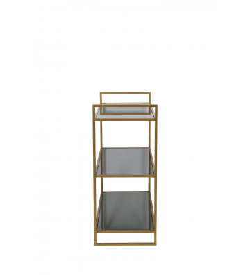 Console 3 piani Mariki in vetro fumè e oro 100x40x90cm - Light&Living - Nardini Forniture
