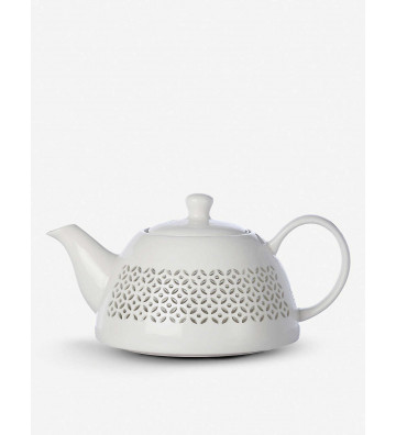 White porcelain teapot with openwork pattern 24x15xH12cm