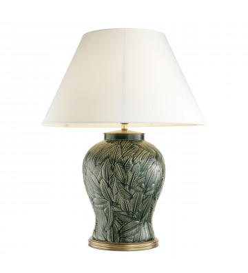 Cyprus table lamp in ceramic green leaves - Eichholtz - Nardini Forniture