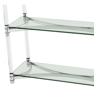 Etagere Trento in transparent glass and steel 117x41xH200cm