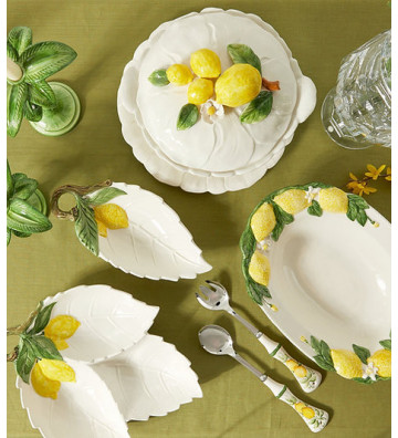 Ceramic Plate Lemon Leave 20x15cm - Les Ottomans - Nardini Forniture