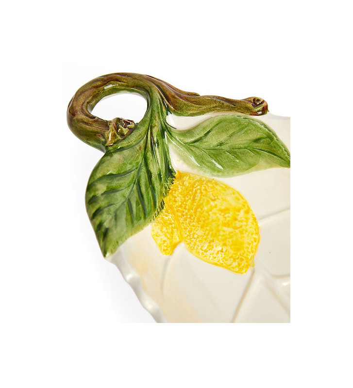 Piatto in ceramica Foglia Lemon 20x15cm - Les Ottomans - Nardini Forniture