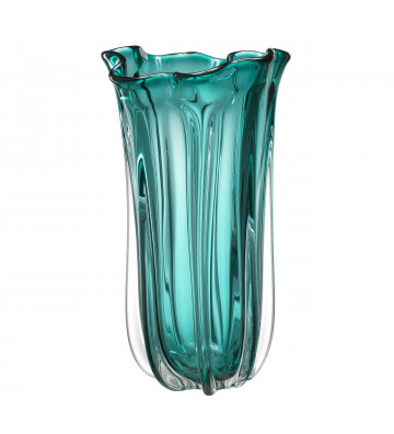 Vase irregular blue glass Vagabond Ø19xH34cm - Eichholtz - Nardini Forniture