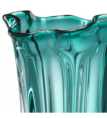 Vase irregular blue glass Vagabond Ø19xH34cm - Eichholtz - Nardini Forniture