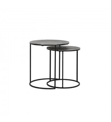 Side table tondo Rengo argento decorato / +2 dimensioni - Light&Living - Nardini Forniture