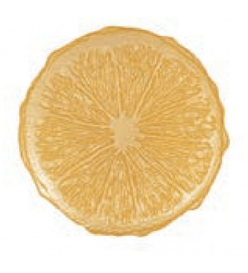 Piatto dessert radicchio in vetro giallo Ø21cm - Cote Table - Nardini Forniture