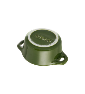 Mini Round Cocotte Green Ceramic Staub 10cm - Nardini Forniture