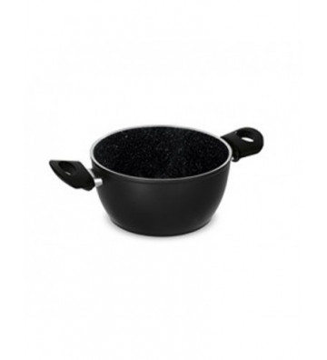 Dolomitica Extra Black Pot 2 handles 24cm