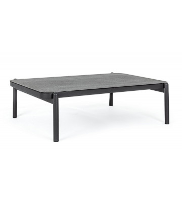 Tavolo da fumo per esterno in alluminio antracite 120x75xH36cm - Nardini Forniture