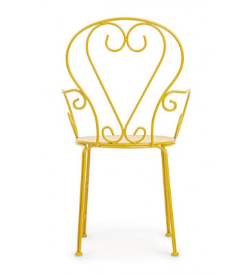 Etienne outdoor metal ocher chair H89x49CM - Nardini Forniture