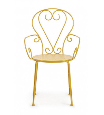 Etienne outdoor metal ocher chair H89x49CM - Nardini Forniture