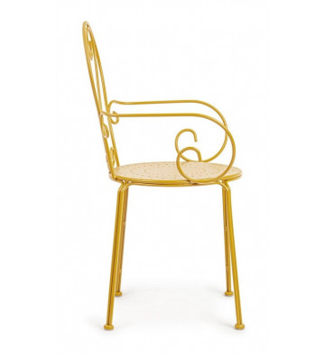 Etienne outdoor metal ocher chair H89x49CM - Nardini Forniture