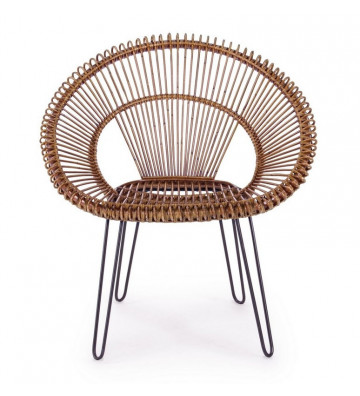 Esteban outdoor armchair in natural fibres - Nardini Forniture