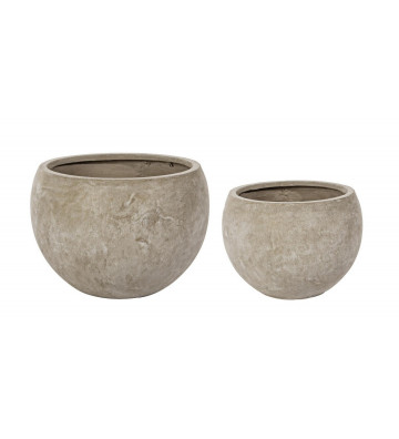 Outdoor flower pot Cement round sand - Nardini Forniture