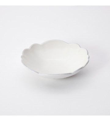 Coppetta in ceramica fiore bianco 16x14cm - Cote Table - Nardini Forniture