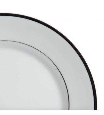 Sottopiatto Ginger in porcellana bianca e argento Ø30cm - Cote Table - Nardini Forniture