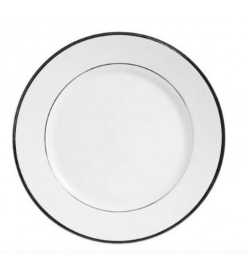 Sottopiatto Ginger in porcellana bianca e argento Ø30cm - Cote Table - Nardini Forniture