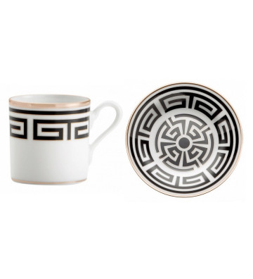 Coffee cups with saucer Labyrinth Black 80cc - Richard Ginori - Nardini Forniture