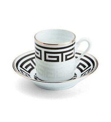 Coffee cups with saucer Black wire 80cc - Richard Ginori
